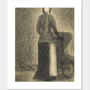 Nurse with a Child's Carriage by Georges-Pierre Seurat Posters and Art